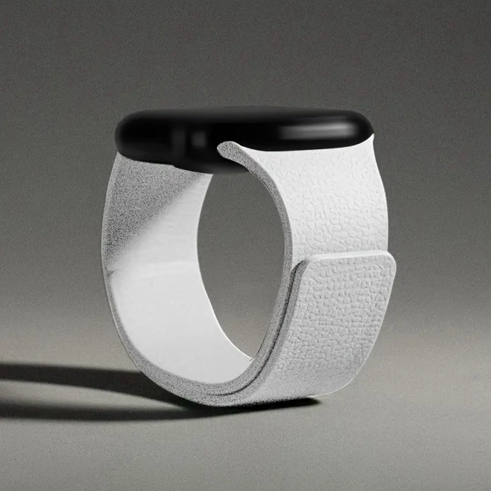 3️⃣3/$25 APPLE Watch textured full magnetic Snaps band (38/40/41mm) - White